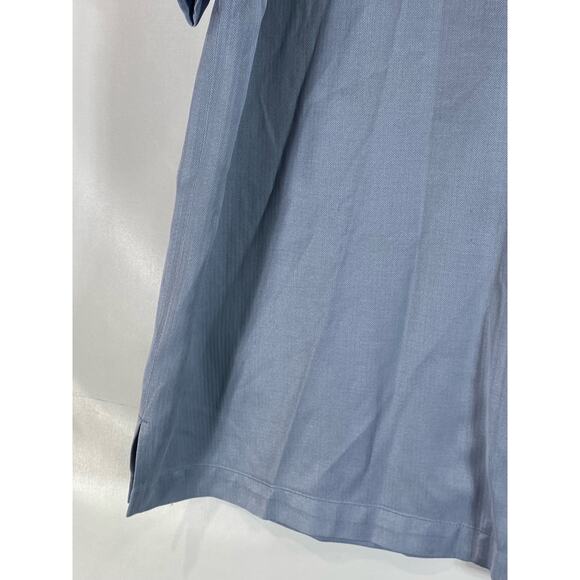 TOMMY BAHAMA Men's Blue Vintage Silk/Cotton Button-Up Short Sleeve Shirt SZ L - Picture 9 of 15